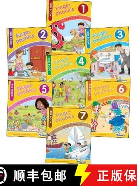 【3-4周达】Finger Phonics Big Books 1-7: in Precursive Letters (British English edition) [9781844146741]