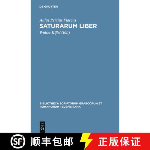【3-4周达】精装 A. Persius Flaccus, Saturarum liber [9783110194869]