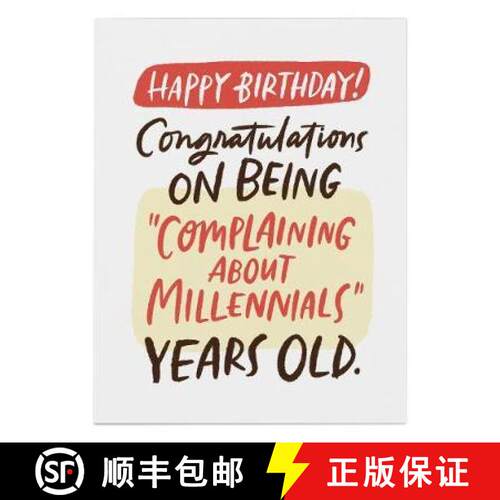 【3-4周达】6-Pack Em & Friends Complaining About Millennials Birthday Card [9781642449259]