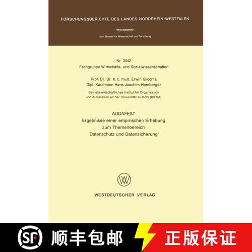 【3-4周达】Audafest: Ergebnisse einer empirischen Erhebung zum Themenbereich “Datenschutz und Datens... [9783531030425]