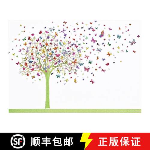 【3-4周达】Tree of Butterflies Note Cards (14 Cards, 15 Self-Sealing Envelopes) [9781441340498]