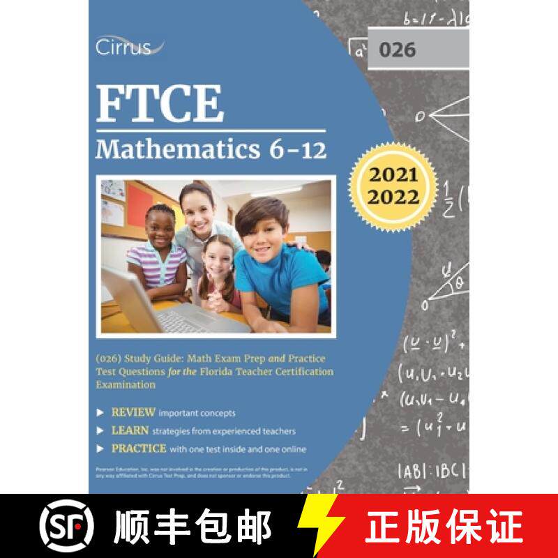 【3-4周达】FTCE Mathematics 6-12 (026) Study Guide: Math Exam Prep and Practice Test Questions for th... [9781635308433]