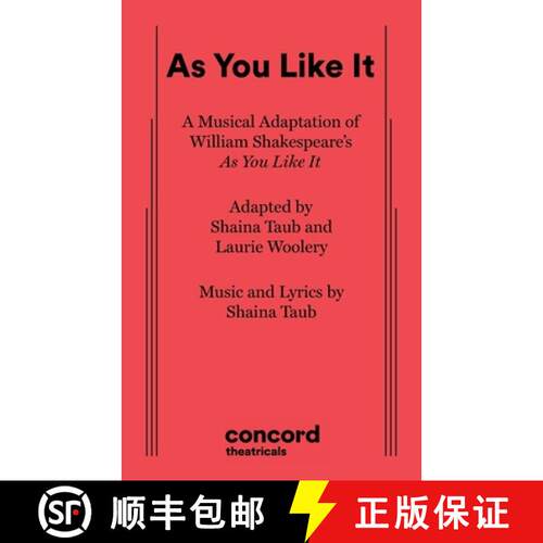 【3-4周达】As You Like It [9780573710681]