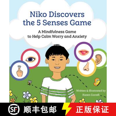 【3-4周达】精装 Niko Discovers the 5 Senses Game: A mindfulness game to calm worry and anxiety [9781735860602]