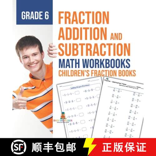 【3-4周达】精装 Fraction Addition and Subtraction - Math Workbooks Grade 6 | Children's Fraction Books [9798869419248]