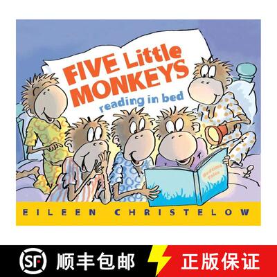 【3-4周达】Five Little Monkeys Reading in Bed (A Five Little Monkeys Story) [9780544488007]