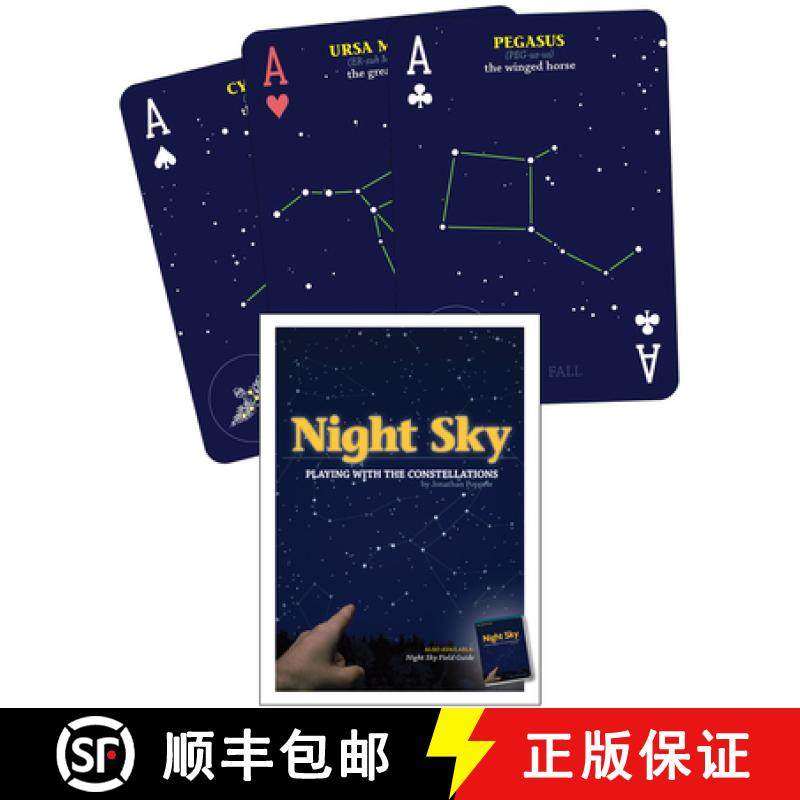 【3-4周达】Night Sky Playing Cards: Playing with the Constellations [9781591932420]
