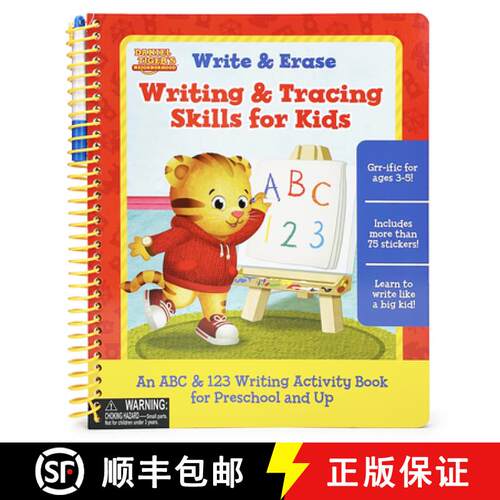 【3-4周达】Daniel Tiger Write & Erase Writing & Tracing Skills for Kids [9781646383436]