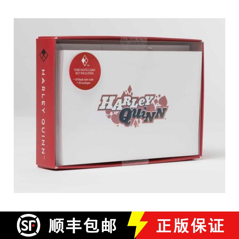 【2-3周达】DC Comics: Harley Quinn Embossed Foil Note Cards: 10 Blank Cards and 10 Envelopes [9781683832928]
