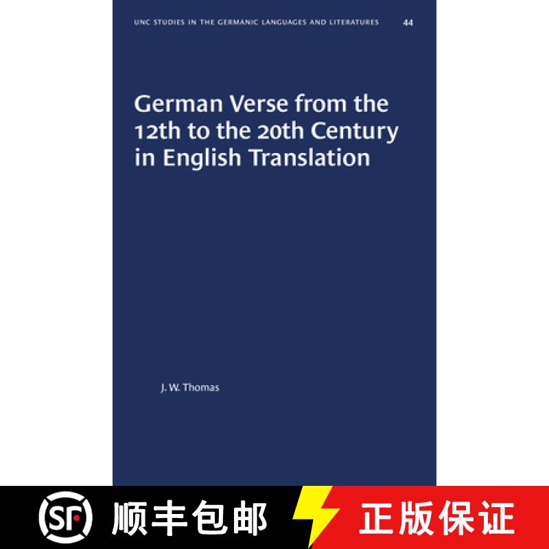 预订 German Verse from the 12th to the 20th Century in English Translation [9780807880449]