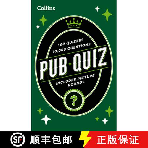 【3-4周达】PUB QUIZ_PUZZLE BOOKS PB : easy, medium and hard questions with picture rounds [9780008673086]