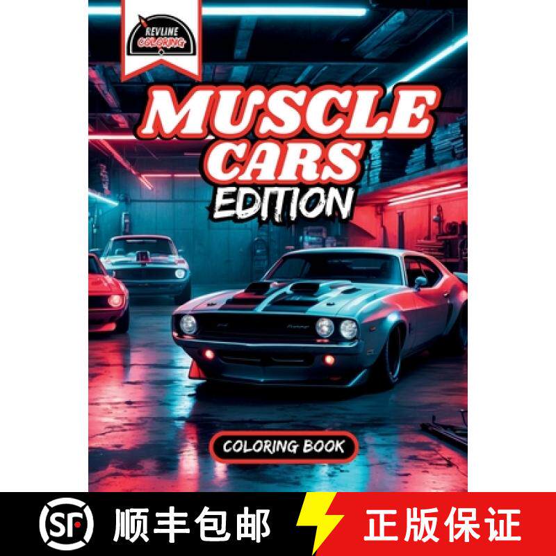 【3-4周达】Revline Coloring Muscle Cars Edition Car Coloring Book: Muscle Cars Edition Car Coloring Book [9782373502510]