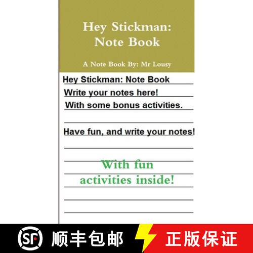 【3-4周达】Hey Stickman: Note Book [9781312410404]