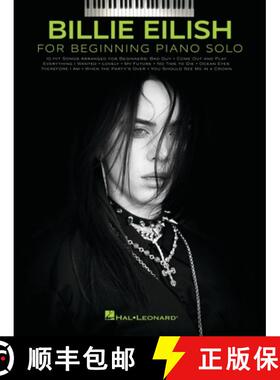 预订 Billie Eilish - Beginning Piano Solo Songbook with Lyrics [9781705131077]