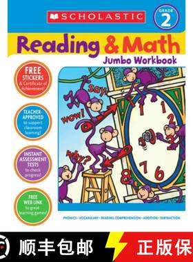 【3-4周达】Reading & Math Jumbo Workbook: Grade 2 [9780439786010]