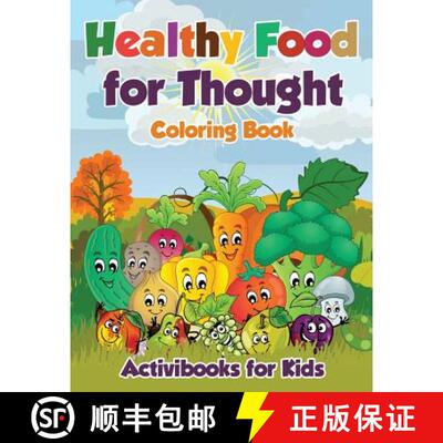 预订 Healthy Food for Thought Coloring Book [9781683219385]