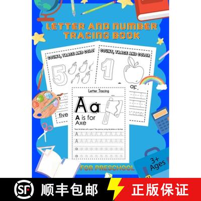 【3-4周达】Letter and Number Tracing Book: Workbook for Preschool, Kindergarten, and Kids Ages 3-5 - ... [9783755112433]