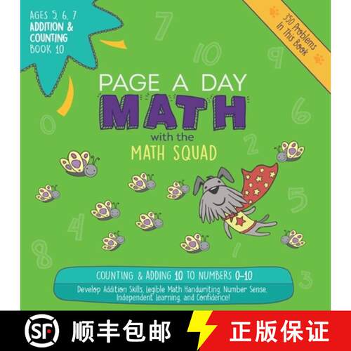 【3-4周达】Page A Day Math Addition & Counting Book 10: Adding 10 to the Numbers 0-10 [9781947286092]