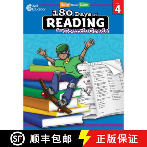 【3-4周达】180 Days of Reading for Fourth Grade : Practice, Assess, Diagnose [9781425809256]
