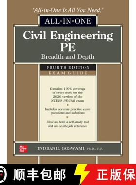 【3-4周达】Civil Engineering Pe All-In-One Exam Guide: Breadth and Depth, Fourth Edition [9781260457223]