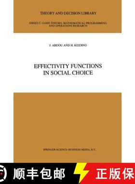 【3-4周达】Effectivity Functions in Social Choice [9789401055253]