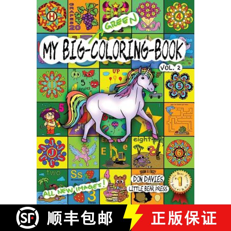 【2-3周达】My Big Green Coloring Book Vol. 2: Over 100 Big Pages of Family Activity! Coloring, ABCs, ... [9781644675403]