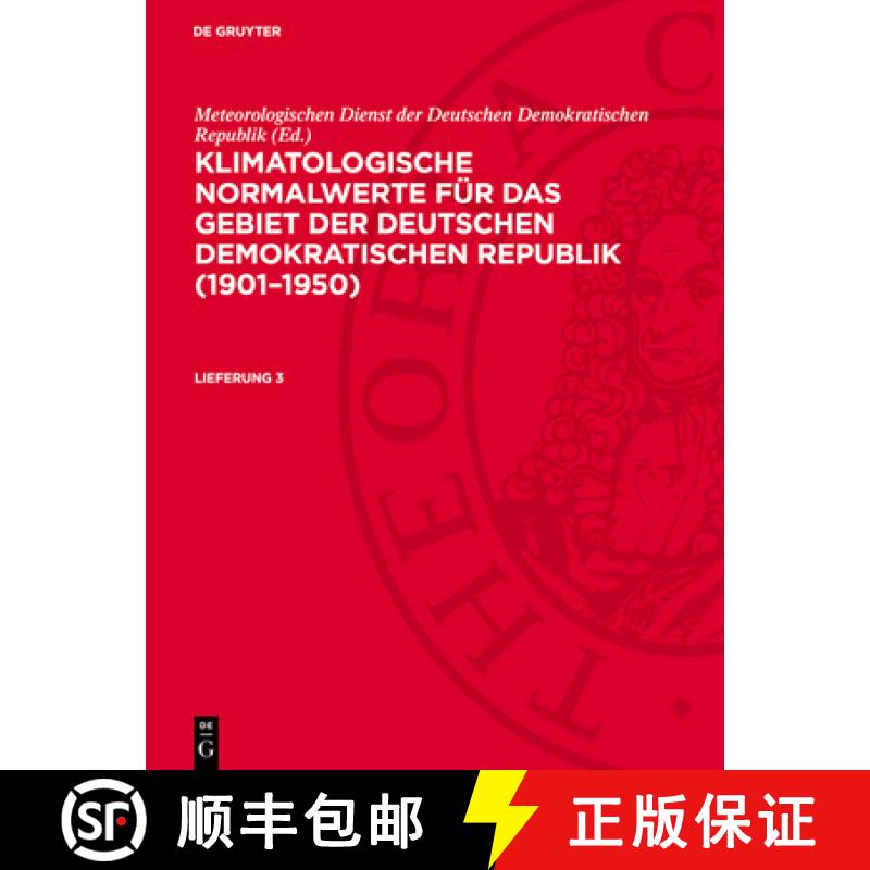 预订 Klimatologische Normalwerte für das Gebiet der Deutschen Demokratischen Republik (1901-1950) [9783112765562]