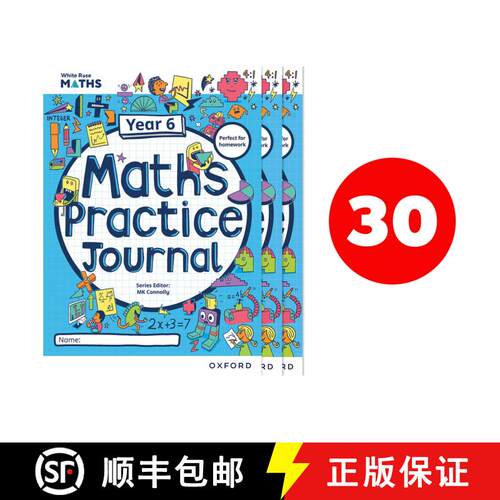 【3-4周达】White Rose Maths Practice Journals Year 6 Workbooks: Pack of 30 [9781382044707]
