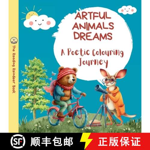 【3-4周达】Artful Animals Dreams: A Poetic Colouring Journey - Animal Coloring Book for Kids [9788119607105]