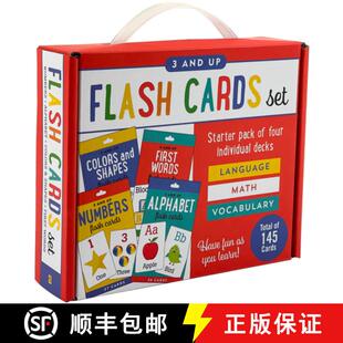 【3-4周达】Flash Cards Set: Alphabet, Colors & Shapes, First Words, and Numbers Four Pack Set [9781441335920]