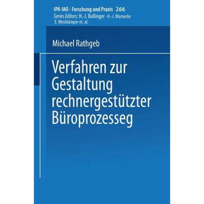 【4周达】Verfahren Zur Gestaltung Rechnergestützter Büroprozesse [9783540606604]