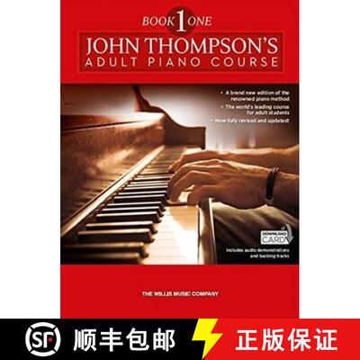 【3-4周达】John Thompson's Adult Piano Course Book 1: Elementary Level Book with Online Audio [9781783057511]
