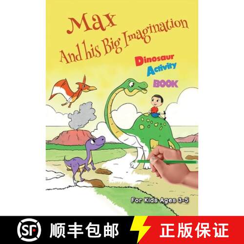 【3-4周达】Max And his Big Imagination - Dinosaur Activity Book [9780473441036]
