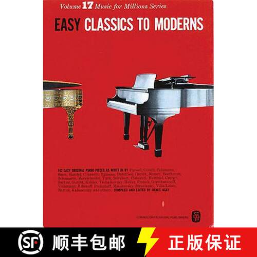 【3-4周达】Easy Classics to Moderns (Music for Millions, Vol. 17) - Beginner Piano Book for Kids and ... [9780825640179]