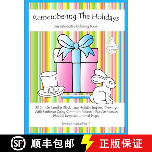 【3-4周达】Remembering The Holidays - Book 1: Dementia, Alzheimer's, Seniors Interactive Holiday Colo... [9780997788914]