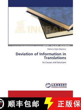 预订 Deviation of Information in Translations [9783659127007]