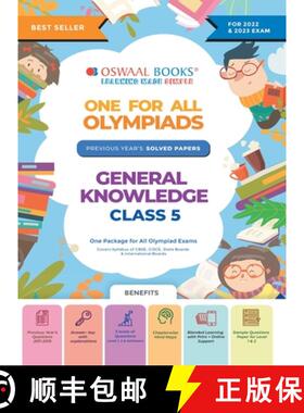 【3-4周达】Oswaal One For All Olympiad Previous Years' Solved Papers, Class-5 General Knowledge Book ... [9789354234590]
