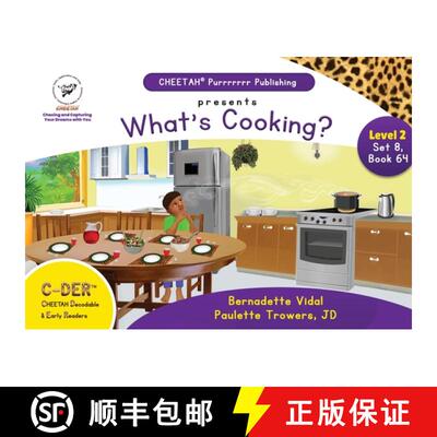 【3-4周达】C-DER (Cheetah Decodable & Early Readers) Set 8, Book 64, What's Cooking? [9798330349371]