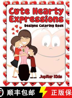 【3-4周达】Cute Hearty Expressions: Designs Coloring Book [9781683051879]