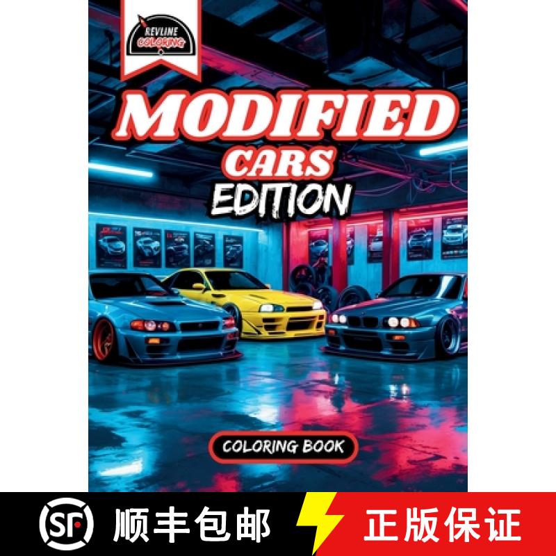 【3-4周达】Revline Coloring Modified Cars Edition Car Coloring Book [9782527259710]
