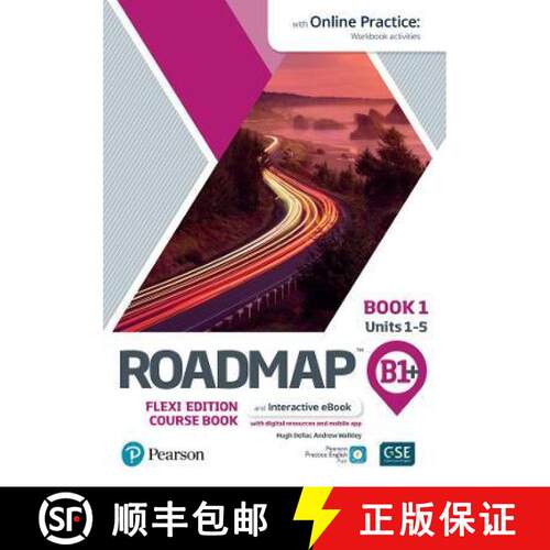 【3-4周达】Roadmap B1+ Flexi Edition Roadmap Course Book 1 with eBook and Online Practice Access [9781292396118]