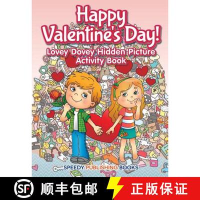 【3-4周达】Happy Valentine's Day! Lovey Dovey Hidden Picture Activity Book [9781683268000]
