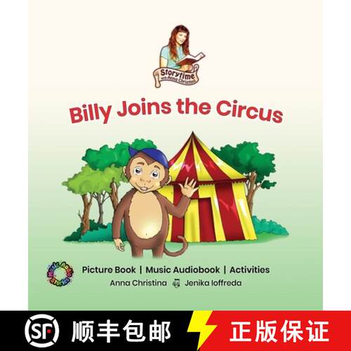 【3-4周达】精装 Billy Joins the Circus: Picture Book | Music Audiobook | Activities [9781838389208]