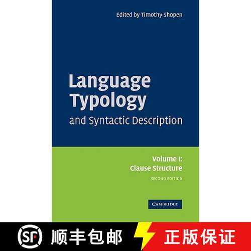 【3-4周达】精装 Language Typology and Syntactic Description: Volume 1, Clause Structure: - Clause Str... [9780521581561]