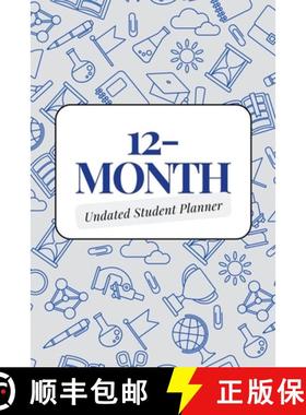【3-4周达】12-Month Undated Student Planner [9798988194491]