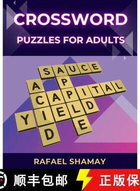 【3-4周达】Crossword Puzzle Book for Adults: Relaxing Big Font, Anti-Eye Strain, Puzzle Book for Adul... [9781088238554]