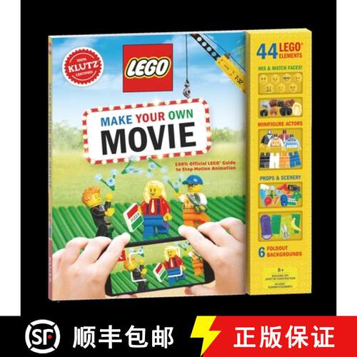 【3-4周达】Lego Make Your Own Movie: 100% Official Lego Guide to Stop-Motion Animation [9781338137200]
