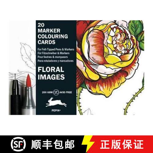 精装 Floral Images: Marker Colouring Cards Book [9789460096808]