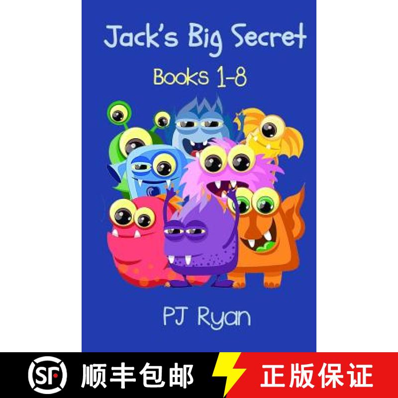 【3-4周达】Jack's Big Secret: Books 1-8 (a fun short story series for children ages 8-10) [9780692311851]