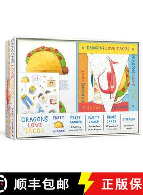 【3-4周达】Dragons Love Tacos Party-in-a-Box: Includes Fold-Out Game, Banner, and 20 Sticker Sheets [9781984824721]